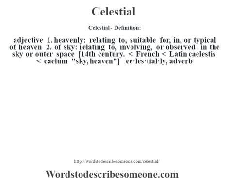 celestial meaning translation.